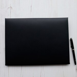 MacBook 12" inch MONOGRAM Leather sleeve Case Folder Holder Custom Personalised - Black image 5