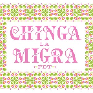 Chinga La Migra Kreuzstich Anleitung - Subversive Stickkunst (Digitaler Download)