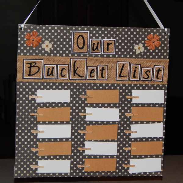 Bucket List - Bucket List Wall Decor - Bucket List Gift