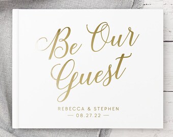 Wedding Guest Book Wedding Guestbook White Wedding Gold Foil Sign In Book Photo Album Photo Booth Ideas