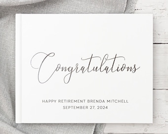 Custom Retirement Guest Book Retirement Gift for Leaving Party, Retirement Album Well Wishes Book for Him for Her