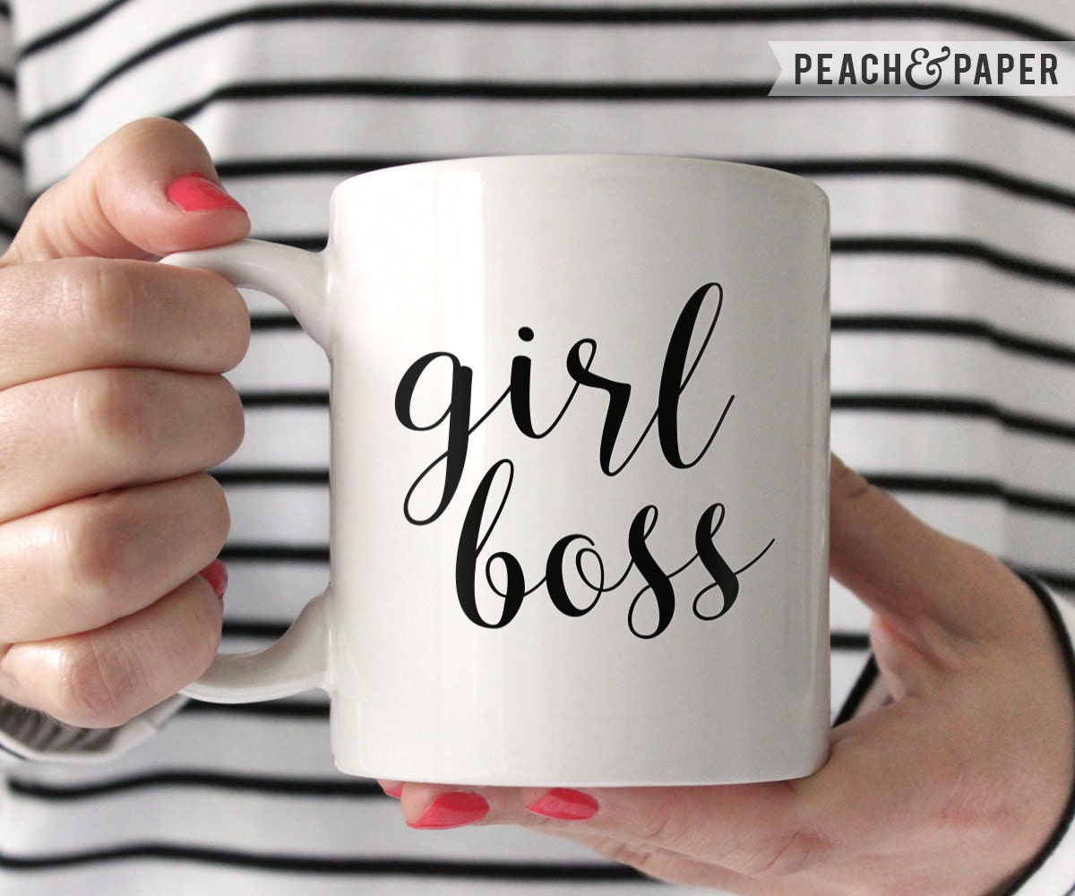 Girl Boss Mug White Ceramic Mug Inspirational Mug | Etsy