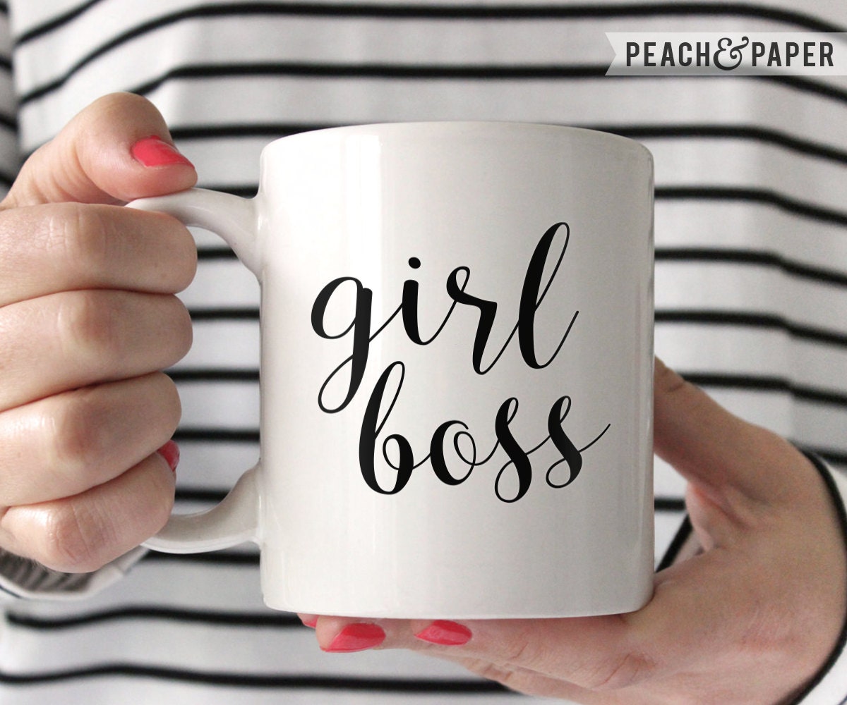 Girl Boss Mug White Ceramic Mug Inspirational Mug Etsy