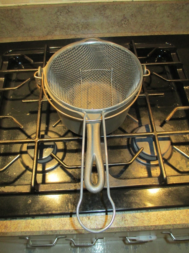 Vintage Wagner Ware Cast Iron Deep Fat Fryer Pot 1265 Etsy