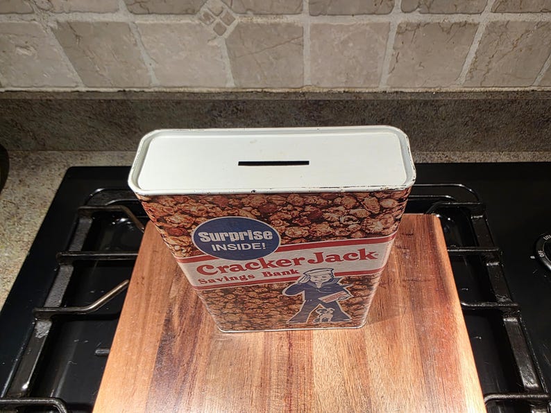 Popcorn Thinking Box Vintage Cracker Jack Box Kid Money Bank - Etsy