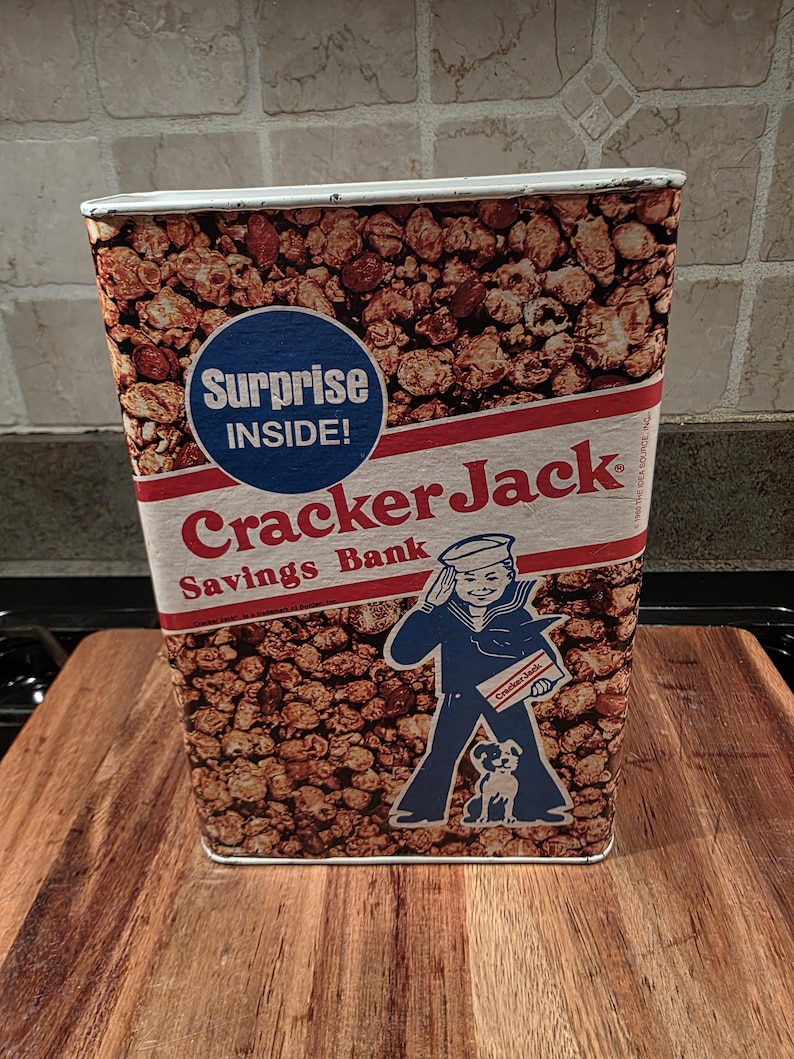 Popcorn Thinking Box Vintage Cracker Jack Box Kid Money Bank - Etsy