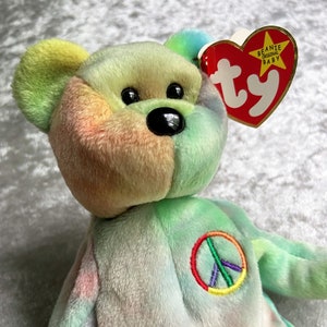 Vintage Ty Peace Bear Beanie Baby