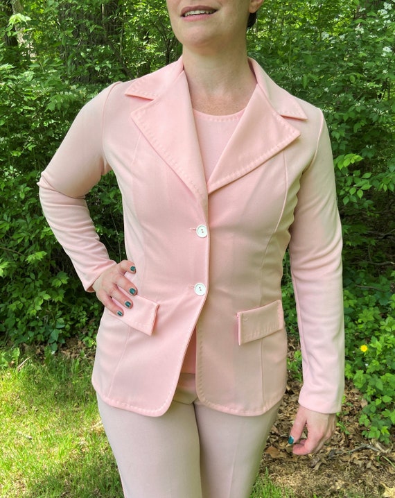 Vintage Pink 4 Piece Women's Suit, Pantsuit, Skir… - image 4