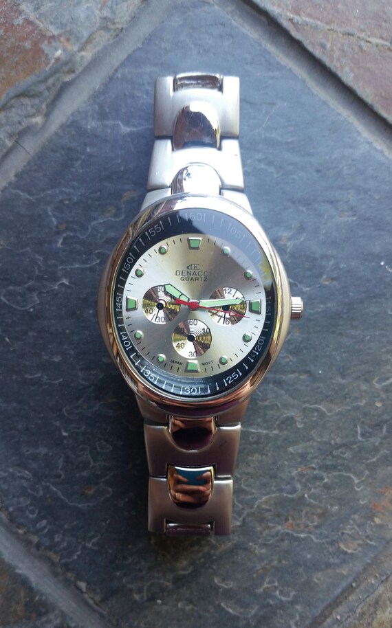 Vintage Unisex Stainless Steel Denacci Watch Water Resistant