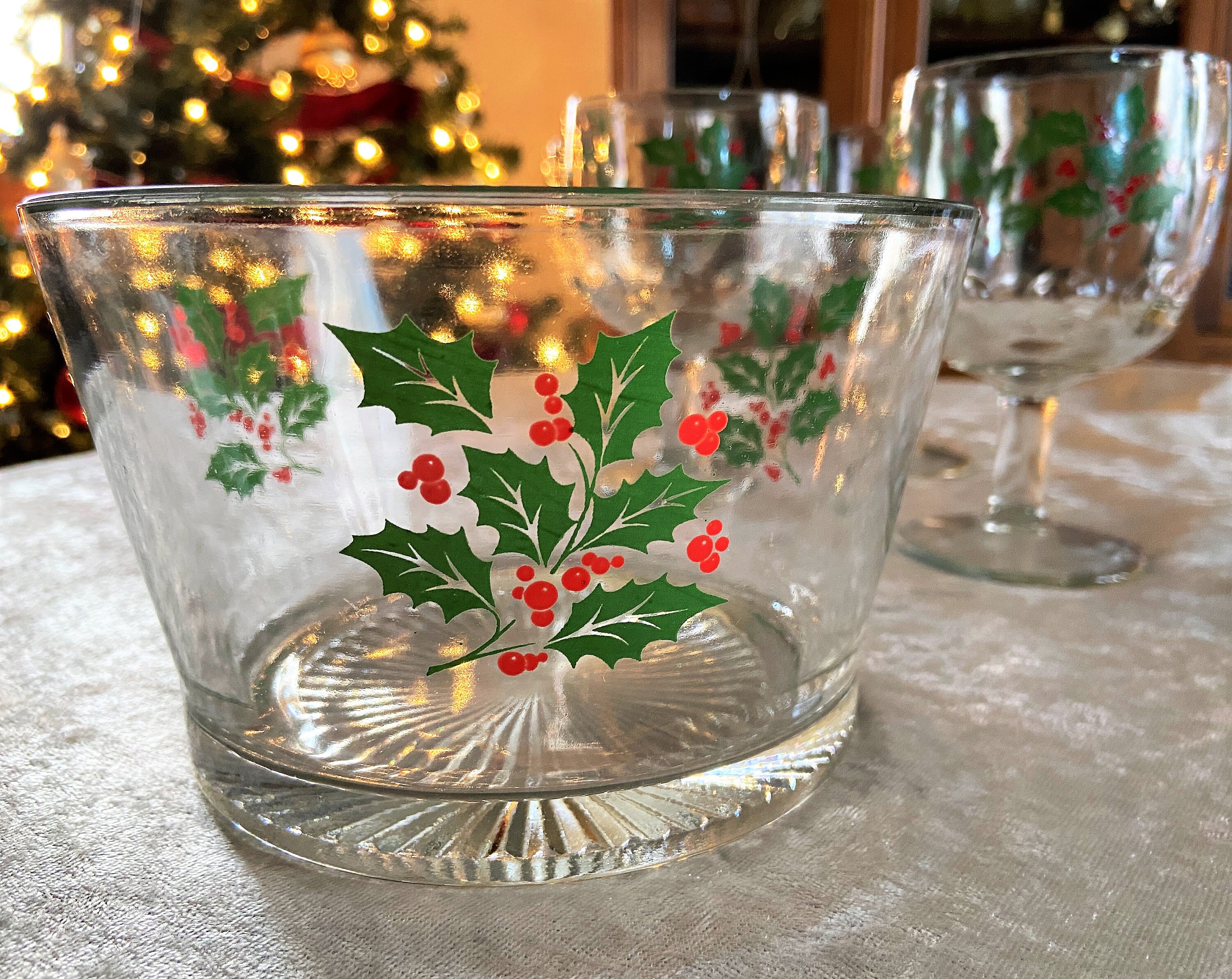 3 Vintage Plastic Holly Berry Picks Red Millinery 