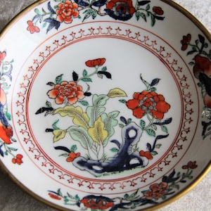 Prato decorativo de porcelana floral vintage