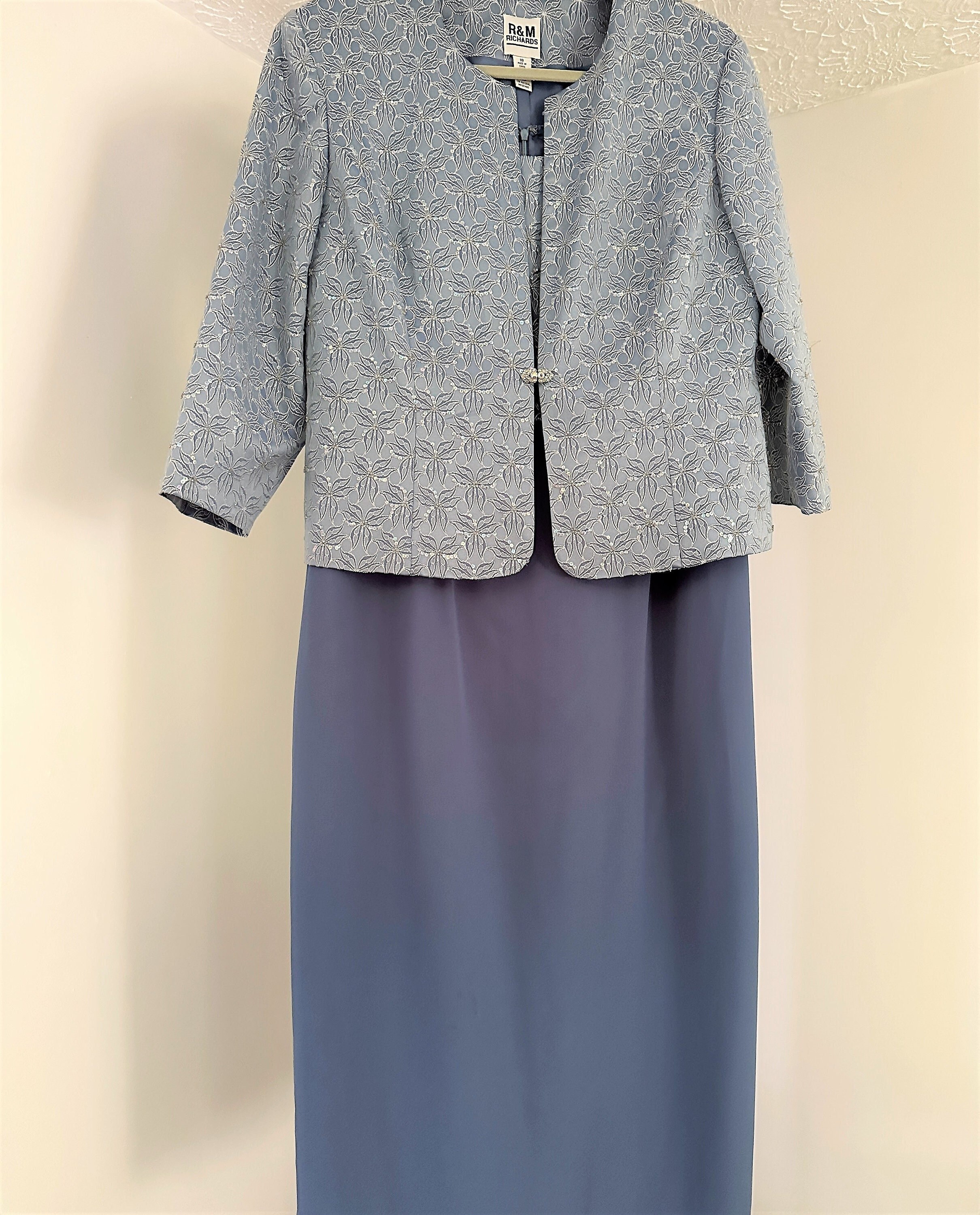 Vintage Blue Beaded Mother of the Bride Dress Mother of the Etsy