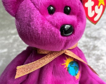 Vintage Ty Millennium Bear Tag Errors Beanie Baby Etsy