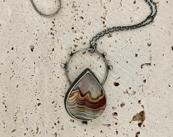 Levitate: Agua Nueva agate and sterling silver, silversmith jewelry