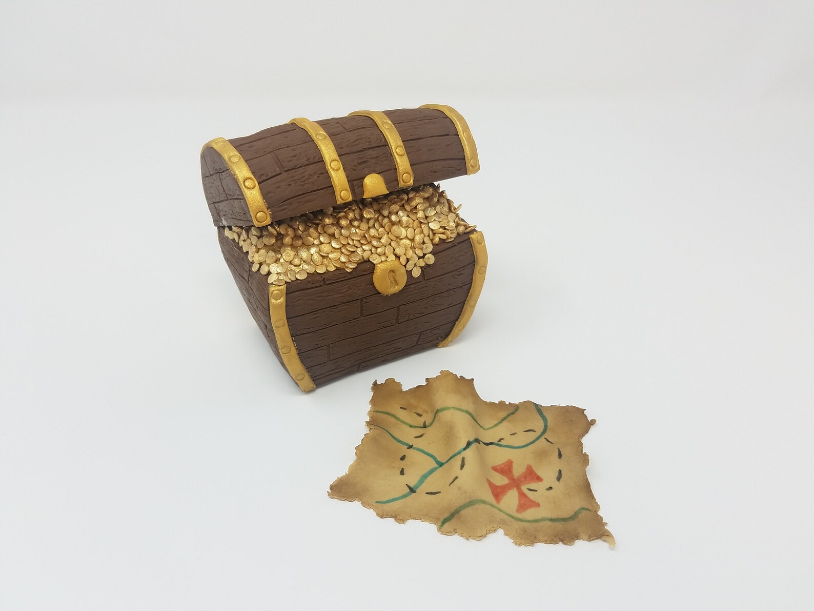 Fondant Treasure Chest Cake Topper MADE TO ORDER Etsy
