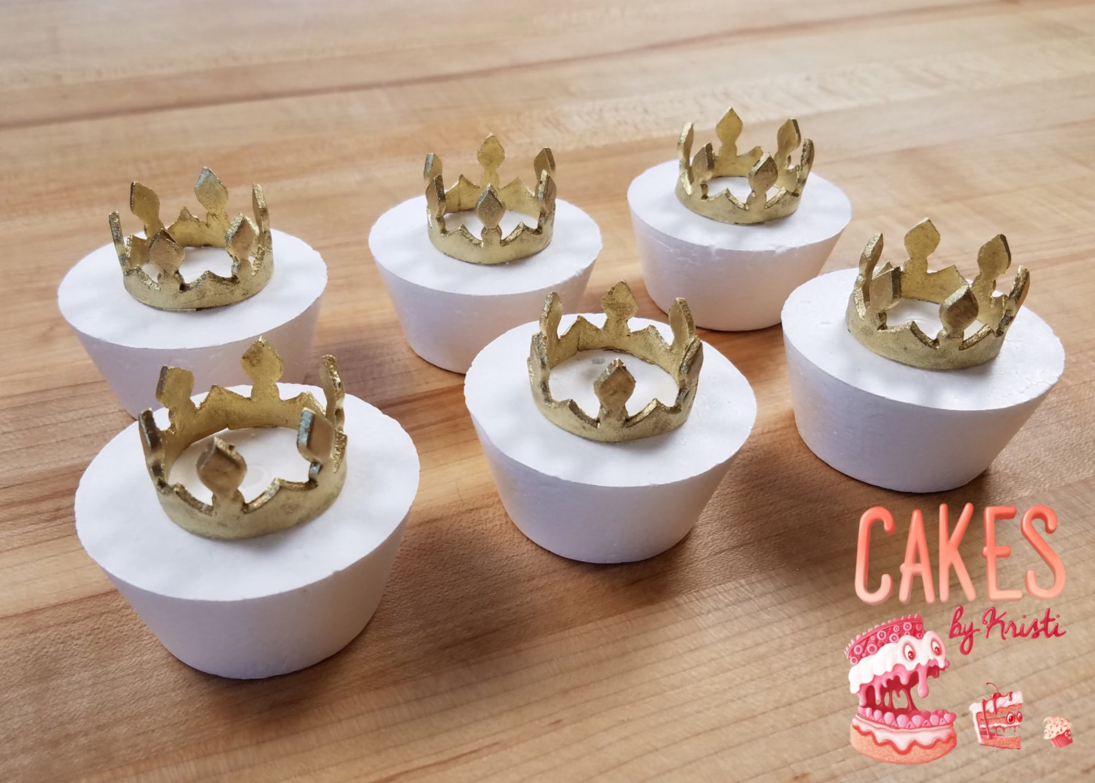 Fondant Crown Cupcake Toppers MADE TO ORDER Etsy