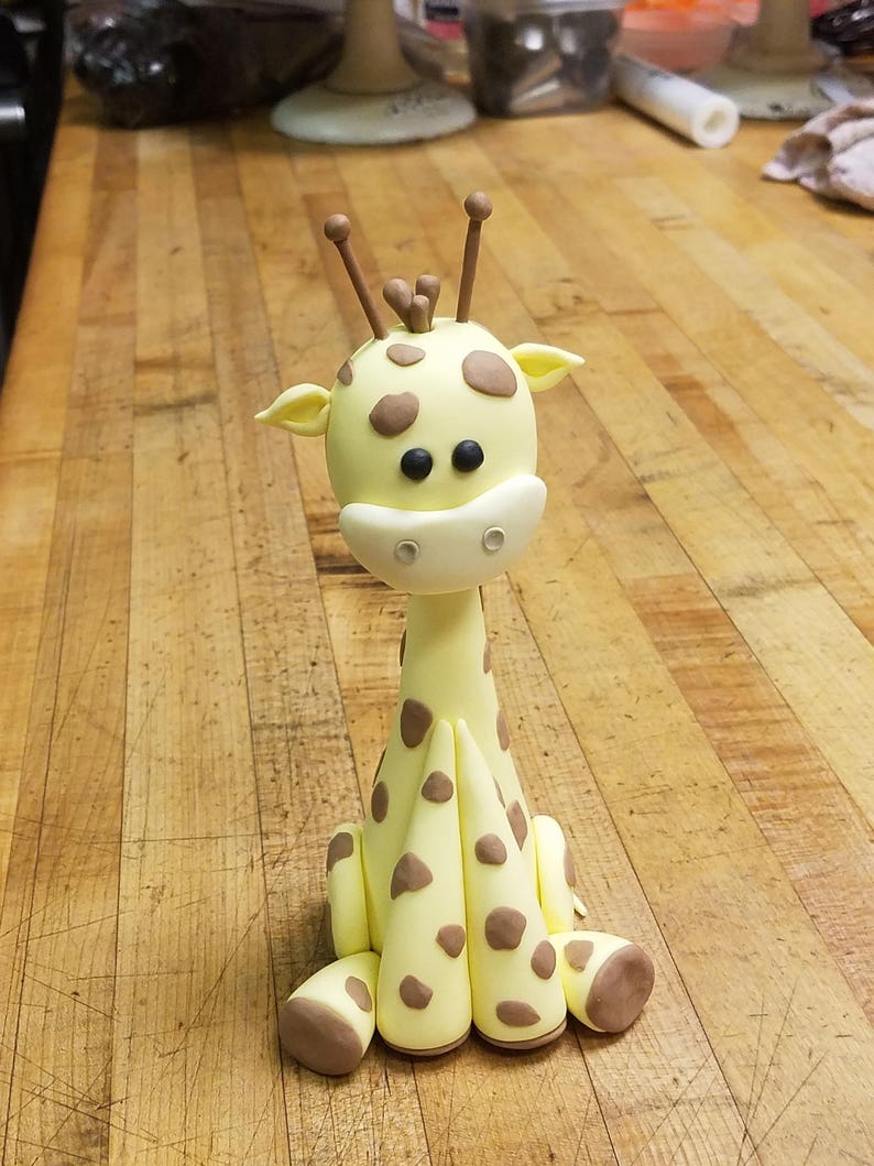 Cute Giraffe Fondant Cake Topper MADE TO ORDER Etsy