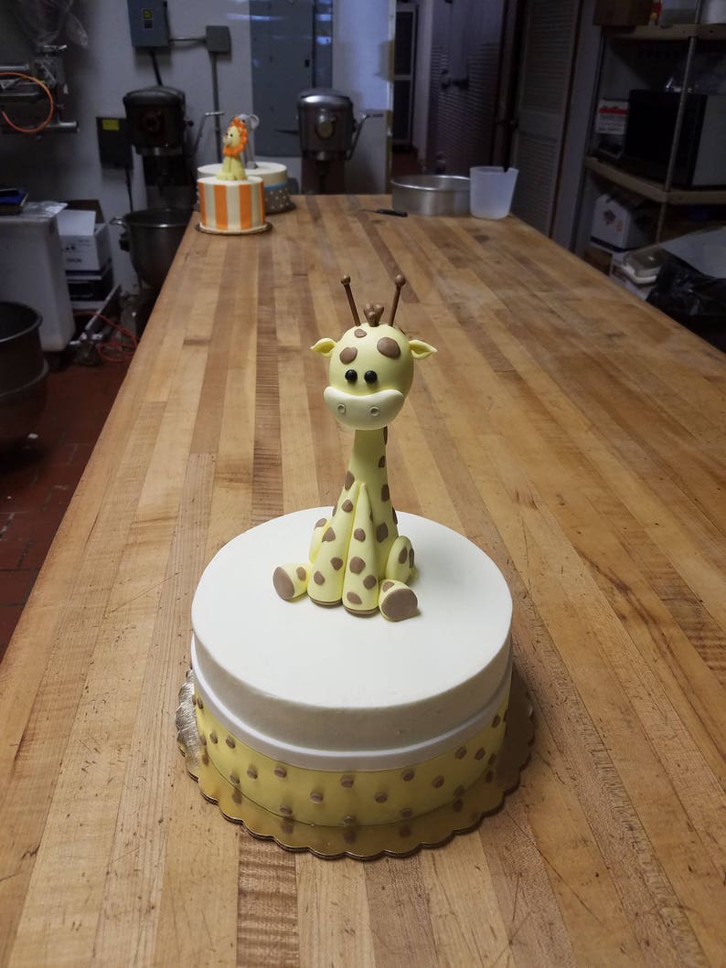 Cute Giraffe Fondant Cake Topper MADE TO ORDER Etsy