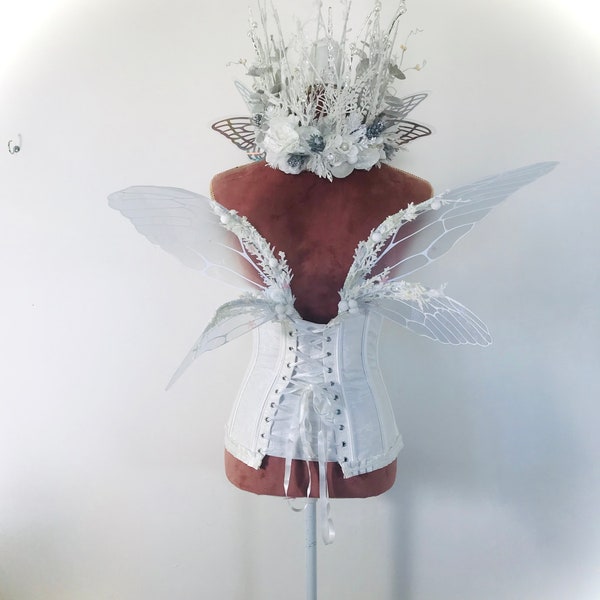 White FAIRY WINGS, faerie wings, adult wings, Snow Wings , cosplay wings, eleven wings, fancy dress, Pagan Wings, fairy outfit