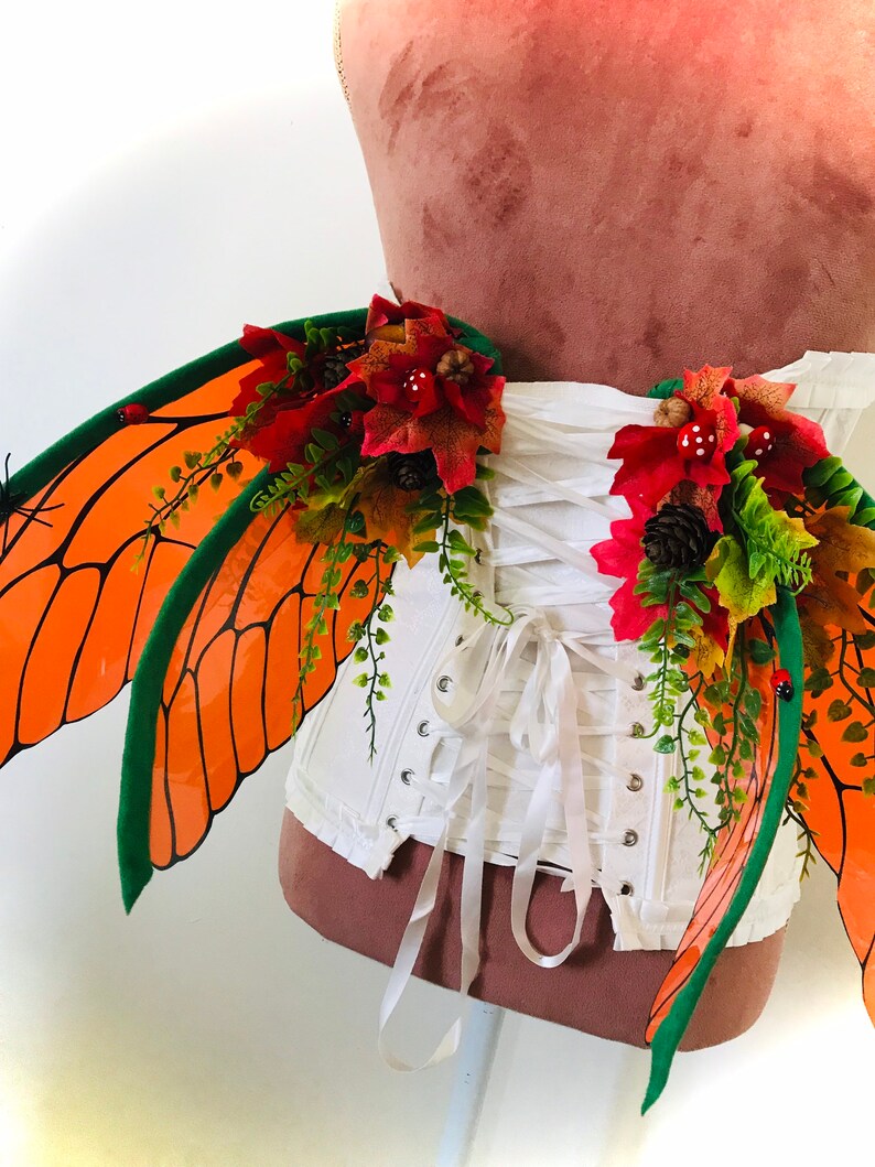 HALLOWEEN FAIRY WINGS Orange Fairy Wings Faerie Wings Adult Etsy