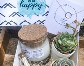 Succulent Gift Box Set Candle Send a Gift Customize