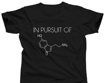 Serotonin Shirt - Serotonin Molecule - Organic Chemistry Gift - Chemistry Shirt - Science Shirt - Funny Present - Science Party
