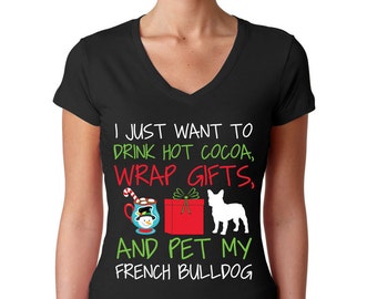 French Bulldog Shirt Christmas Shirt Frenchie Shirt French Bulldog Gift Dog Shirt Frenchie Clothing Frenchie Clothes Frenchie Tee