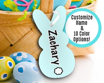 Cute Easter Basket Tag - Customize this Pretty Label for a Personalized Gift, Perfect for Celebrating Easter with Family & Friends in Spring
