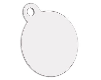 Small Pet Tag Sublimation, Double Sided Blank Sublimation Dog Tag Round Heat Transfer
