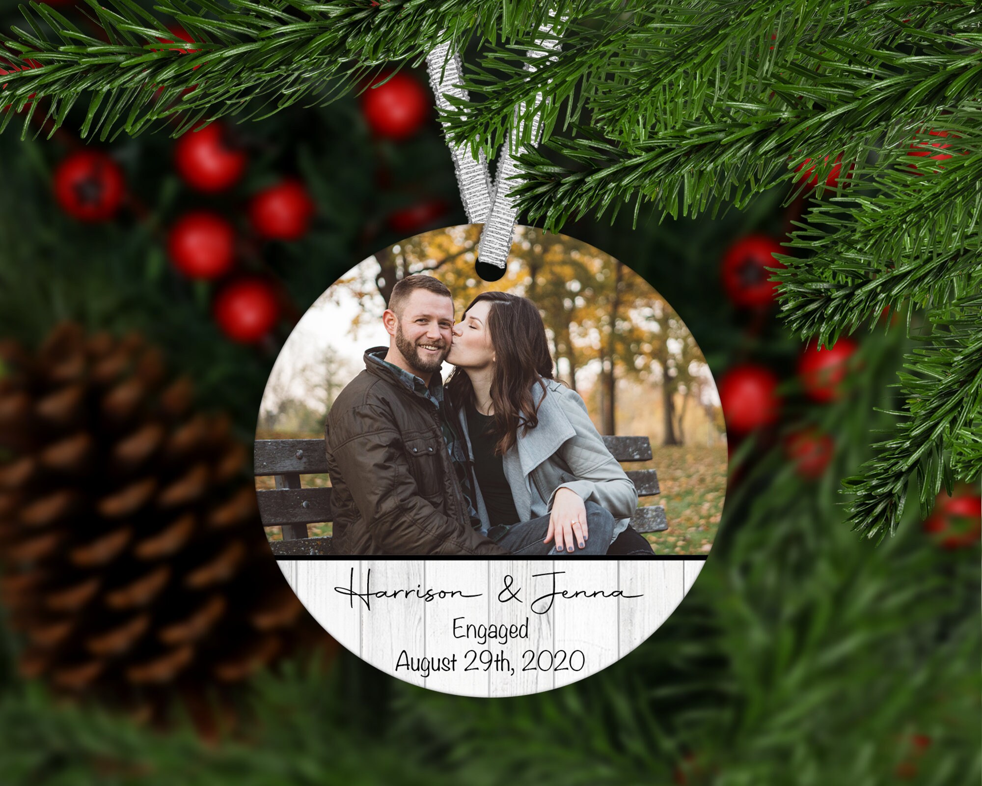 Personalized Engagement Ornament 2021 Custom Engagement Etsy