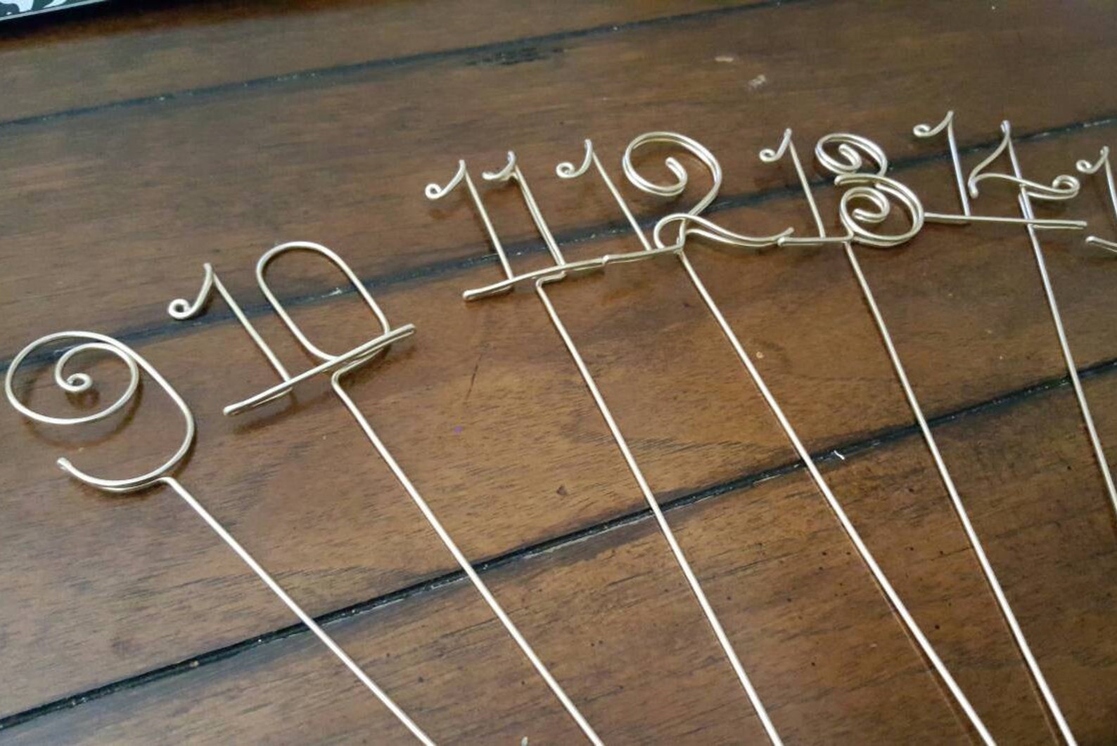 Wedding Reception Wire Table Number/ Rustic Wedding - Etsy