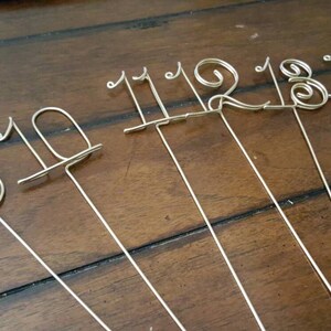 Wedding Reception Wire Table Number/ Rustic Wedding Decoration/ Wire ...