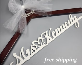 SHIP IN 1-2 DAY/Laser Cut /laser engraving/Wedding Dress Hanger /Bride Hanger /Wedding Hanger /Bridesmaid Hanger /Personalized Bridal Gift