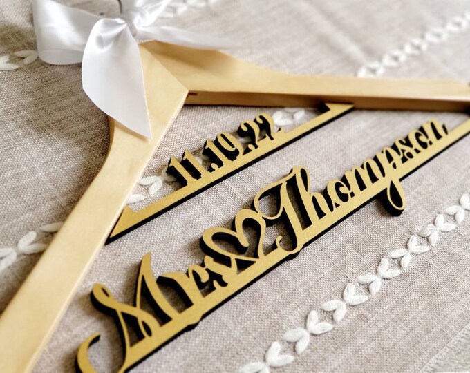 Rose Gold Hanger / NAME Hanger/ Mrs. Hanger / Wedding Hangers Etsy