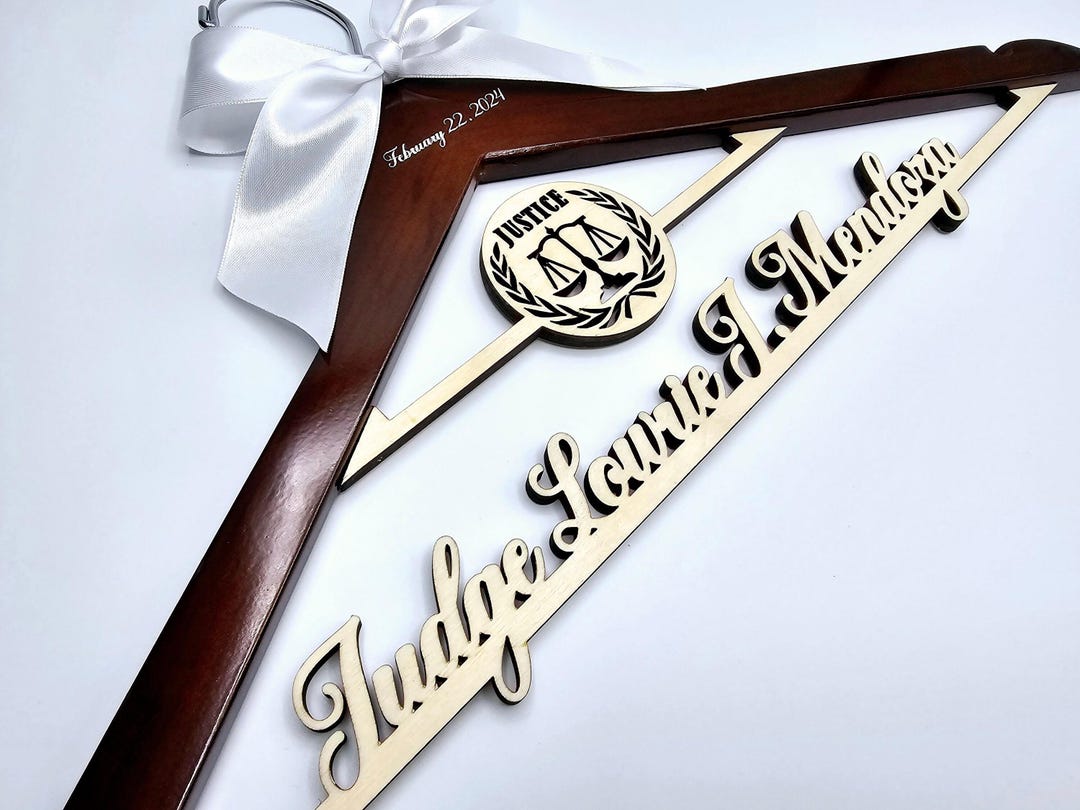 Personalized Judge Robe Hanger, Custom Engraved Attorney Gift - Etsy