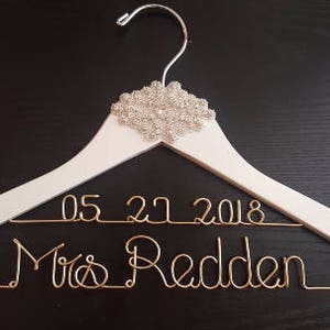 Bride hanger Rhinestone, Wedding hanger,  Bride hanger, Mrs hanger, Wedding gown hanger