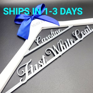 Laser Cut Laser Engraving on TOP and ARMS/ 2 Line Medical School Graduation Gifts, First White Coat Hanger,  Personalized Doctor Hanger