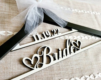 Laser Cut / Wedding Dress Hanger / Mrs Hanger / Bride Hanger / Wedding Hanger / Bridesmaid Hanger / Personalized Bridal Gift