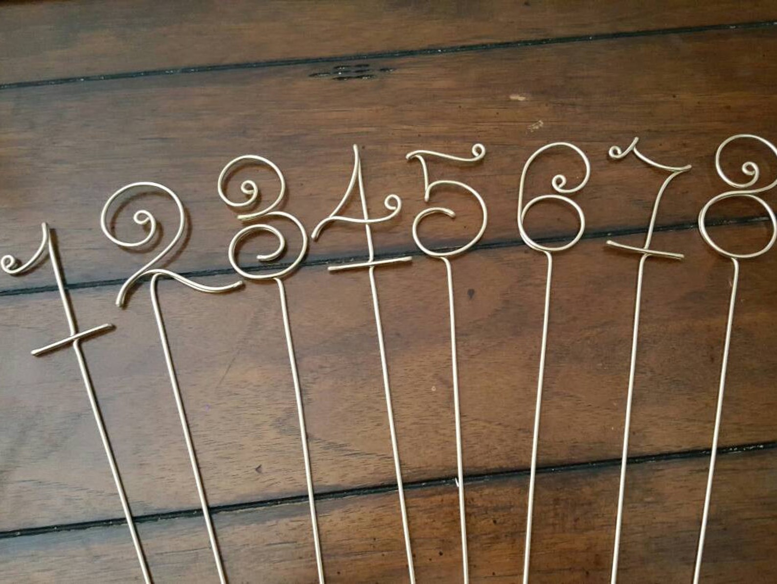 Wedding Reception Wire Table Number/ Rustic Wedding - Etsy