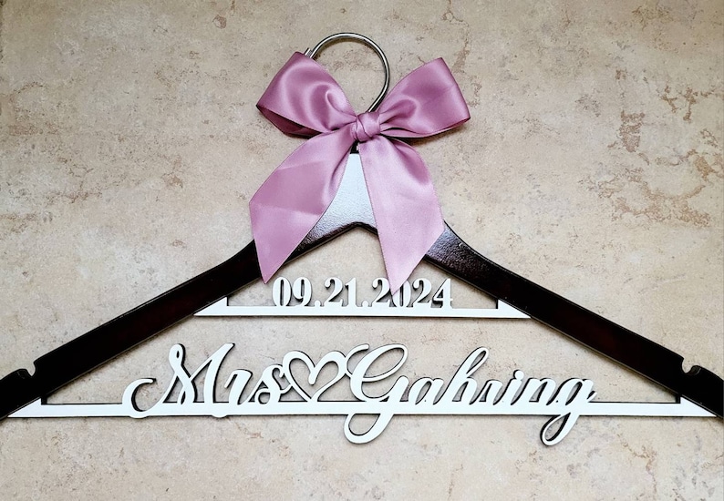 Lasercut / Wedding Dress Hanger / Mrs Hanger / Bride Hanger / Etsy