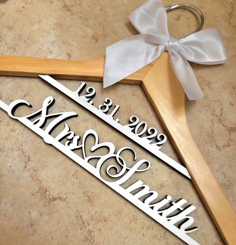 Lasercut / Wedding Dress Hanger / Mrs Hanger / Bride Hanger / Etsy