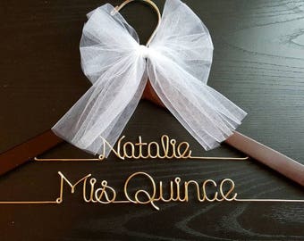 Personalized Mis Quince Hanger keepsake for teens: 15th Birthday Gift