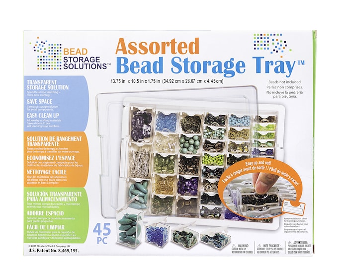 Elizabeth Ward Bead Storage Solutions 45piece Assorted Storage Tray Bead Organizer With 42