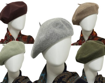 Full Liner Vintage Design Wool Felt French Beret Hats Felt