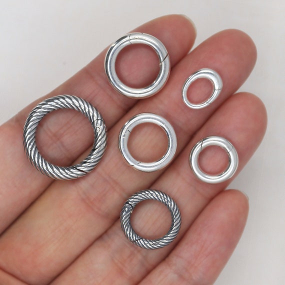 Hinged ring hotsell clasp