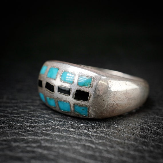 Vintage Native American Navajo Sterling Silver Tu… - image 2