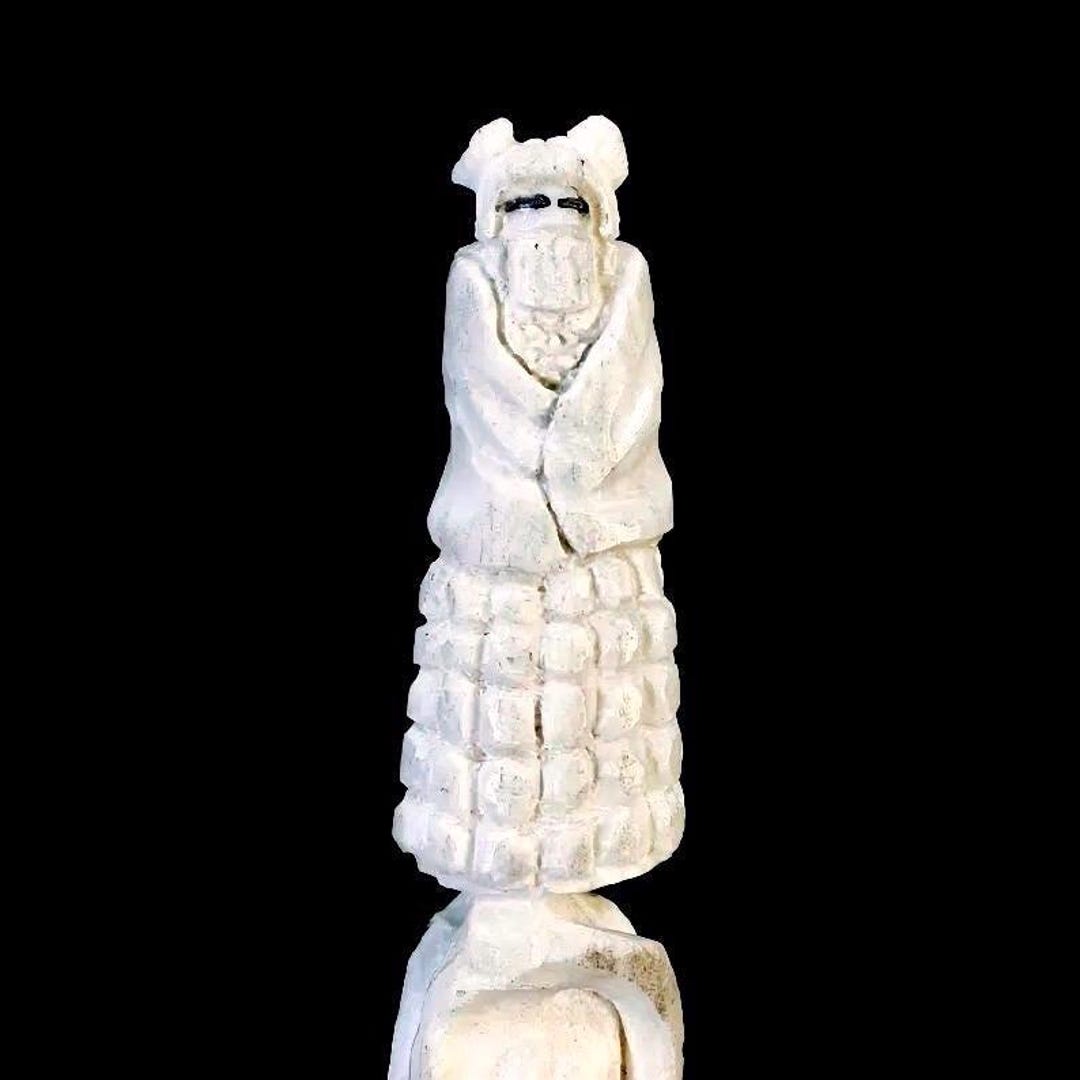 Laate Zuni Pernell Laate Corn Maiden Antler Fetish Carving - Native American ...