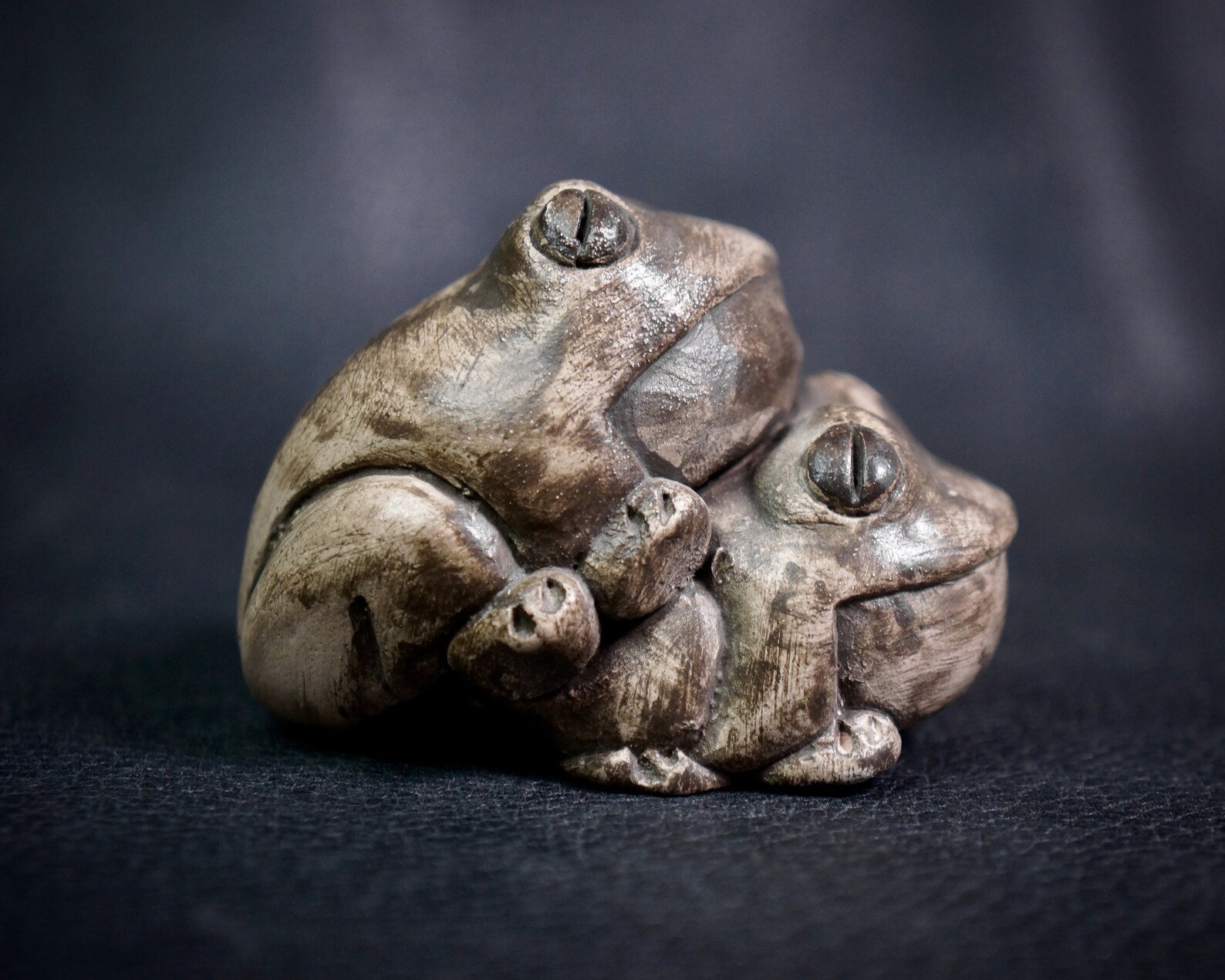 Studio Pottery Frogs Signed Etsy