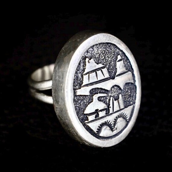 Vintage Tommy Singer Navajo Sterling Silver Ring - Ha… - Gem