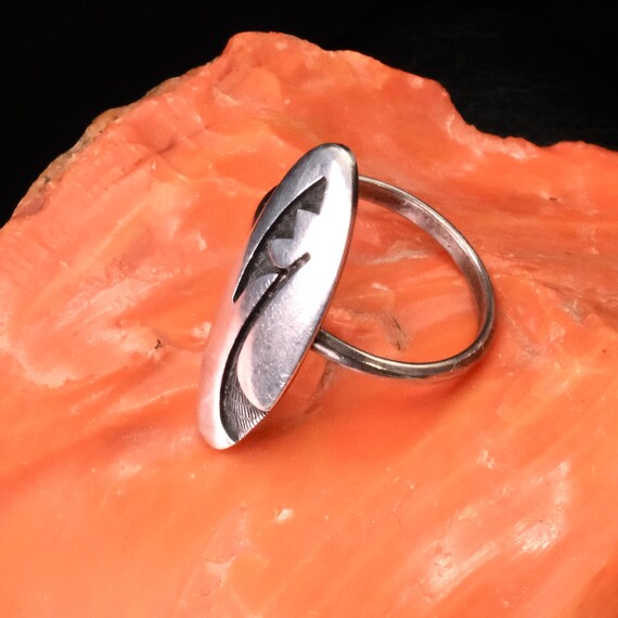 Vintage Marvin Lucas Hopi Sterling Silver Overlay Rin… - Gem